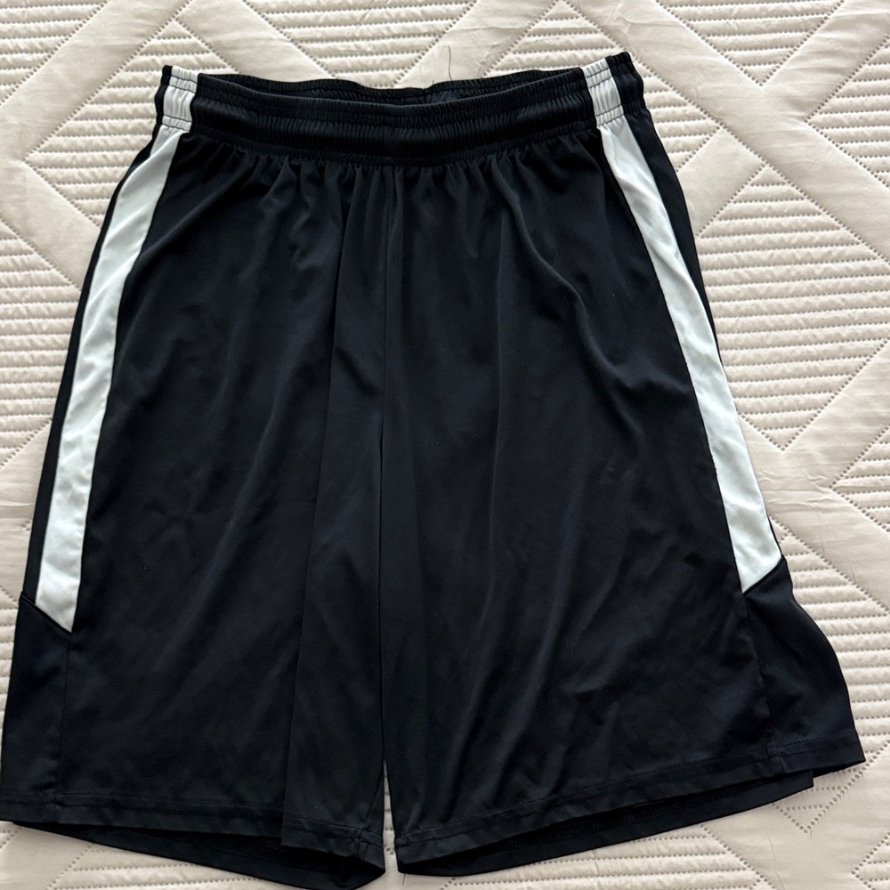 Champs Black Shorts with White Stripes